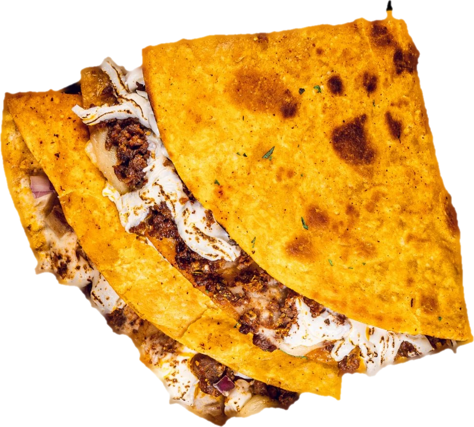 Quesadilla de queso fundido